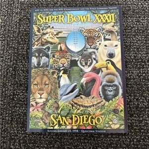 Super Bowl XXXII 32 Denver Broncos vs Green Bay Packers NFL Football Program